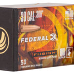 113909 Federal FB308F4 Fusion Component 30 Cal .308 180 gr Fusion Soft Point 50 Per Box/ 4 Case