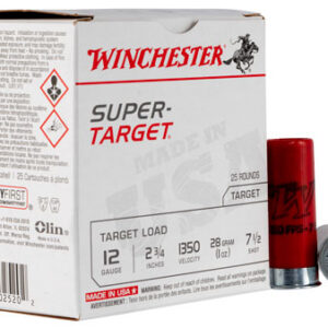 Winchester Ammo TRGT13507 Super-Target Light Target 12 Gauge 2.75" 1 oz 7.5 Shot 25 Per Box/ 10 Case