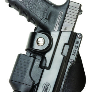 Fobus GLT17 Active Retention Tactical OWB Black Polymer Belt Fits Glock 17/22/31 w/Tactical Light or Laser Right Hand