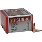 115828 Hornady 30730 Sub-X 30 Cal .308 190 gr Subsonic eXpanding 100 Per Box/ 15 Case