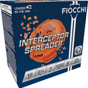 Fiocchi 12CPTR8 Exacta Target Interceptor Spreader 12 Gauge 2.75" 1 oz 8 Shot 25 Per Box/ 10 Case