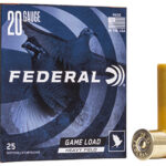 117023 1 Federal H2026 Game-Shok Heavy Field 20 Gauge 2.75" 1 oz 6 Shot 25 Per Box/ 10 Case