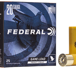Federal H2026 Game-Shok Heavy Field 20 Gauge 2.75" 1 oz 6 Shot 25 Per Box/ 10 Case