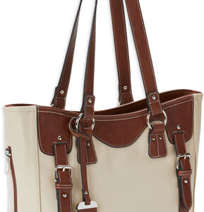 Bulldog BDP052 Tote Purse w/Holster Sand w/Stone Trim Leather Small Autos, Revolvers Right Hand