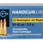 120054 PPU PPH22RJ Handgun 22 Rem Jet Mag 45 gr Soft Point 50 Per Box/ 10 Case