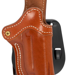 1791 Gunleather ORPDH1CBRR BH1 Optic Ready Size 01 OWB Style made of Leather with Classic Brown Finish, Adjustable Cant & Paddle Mount Type fits 4-5" Barrel 1911 for Right Hand