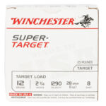 121871 Winchester Ammo TRGT12908 Super-Target Light Target 12 Gauge 2.75" 1 oz 8 Shot 25 Per Box/ 10 Case