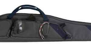 Allen 64250 Kenosha Rifle Case 50" Gray Endura w/Indigo Trim, Foam Padding, Gusseted Accessory Pockets, Lockable Zippers & Adjustable Sling