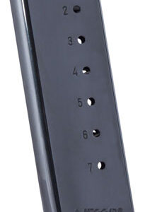 Mec-Gar MGCO4507BPF Standard  Blued Detachable 7rd 45 ACP for 1911 Officer