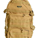 123592 Rukx Gear ATICT3DT Tactical 3 Day Tan 600D Polyester w/ Molle Hook & Loop Panel 4 Storage Areas