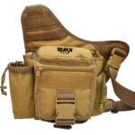 123598 Rukx Gear ATICTSBT Sling Bag Tan 600D Polyester Single Strap