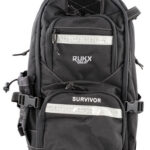 123601 Rukx Gear ATICTSURB Survivor Backpack Black 600D Polyester w/ Non-Rust Zippers, Hidden Handgun Pocket, Reinforced Webbing & Internal Storage Straps