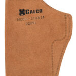 124044 Galco STO834 Stow-N-Go IWB Natural Leather Compatible w/ Glock 48/48 MOS/S&W M&P Shield EZ Belt Clip Mount Right Hand