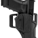 124999 Blackhawk 410768BKR T-Series L2C Non-Light Bearing OWB Black Polymer Belt Clip Compatible w/Glock 43/43X/Kahr PM Includes Belt Loops Right Hand