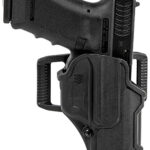 125006 Blackhawk 410200BKR T-Series L2C Light Bearing OWB Black Polymer Belt Clip Compatible w/Glock 17/19/22/23/31/32/45/47 Right Hand