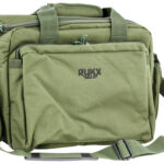 126633 Rukx Gear ATICTRBG Tactical Range Bag Water Resistant Green 600D Polyester with Hidden Handgun Pocket, Mag & Ammo Storage, Non-Rust Zippers & Carry Handle 16" x 7.50" x 10.50" Interior Dimensions