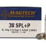 12700 Magtech 38D Range/Training 38 Special +P 125 gr Semi Jacketed Soft Point Flat 50 Per Box/ 20 Case