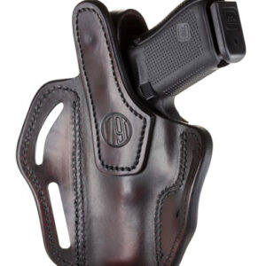 1791 Gunleather BHX3SBRR BHX  OWB Size 03 Signature Brown Leather Belt Slide Compatible w/Glock 17/S&W M&P Shield/Sig P228 Right Hand