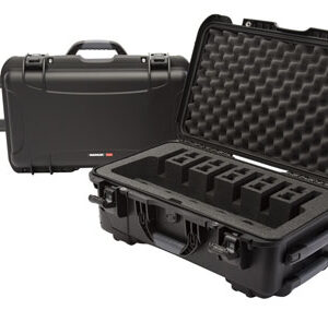 Nanuk 9356UP1 935 6 Up Pistol Case Black Polymer w/ Closed-Cell Foam Padding 22" L x 14" W x 9" H Interior Dimensions
