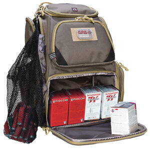 GPS Bags 1611SC Sporting Clays Backpack Olive w/Visual ID Storage System, Lockable Zippers, Storage Pockets, Pull-Out Rain Cover