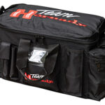 132164 Hornady 9919 Team Hornady Range Bag Black with Red Logo Nylon with Large Compartment & Embroidering