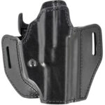 133358 Bianchi 58351 Allusion Assent Pro-Fit OWB Size 13 Black Leather Belt Slide Compatible w/Springfield XDS/Ruger American Pistol/Glock 17/22 Belt Up to 1.50" Wide Right Hand