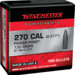 133799 Winchester Ammo WB270P130X Centerfire Rifle 270 Win .277 130 gr Power Point 100 Per Box/ 10 Case