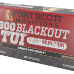 133866 Fort Scott Munitions 300190SCVSS Tumble Upon Impact (TUI) Rifle 300 Blackout 190 gr Solid Copper Spun 20 Per Box/ 25 Case