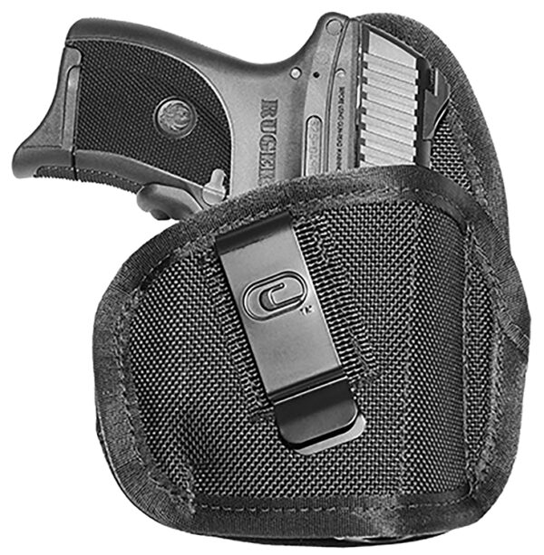 136384 Crossfire Shooting Gear CRFTPSTLSRSA1S2R The Tempest Laser IWB Size 02 Black Ballistic Nylon Belt Clip Fits Subcompact 2-2.50" Barrel Right Hand