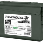 138134 Winchester Ammo WM855420CS USA M855 Green Tip 5.56x45mm NATO 62 gr Full Metal Jacket 420 Per Box/ 2 Case Ammo Can