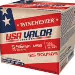 139229 Winchester Ammo USA193125 USA Valor M193 5.56x45mm NATO 55 gr Full Metal Jacket 125 Per Box/ 10 Case