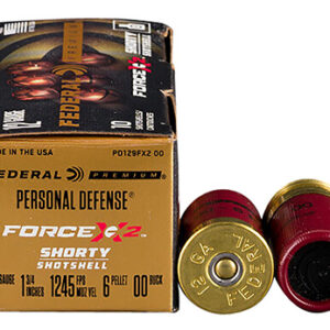 Federal PD129FX200 Premium Force X2 12 Gauge 1.75" 6 Pellets 00 Buck Shot 10 Per Box/ 10 Case