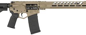 Diamondback DB15BG FDE/Black 5.56 NATO AR rifle side view with 15 inch M-LOK handguard