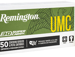 Remington Ammunition R20015 UMC  30 Super Carry 100 gr Full Metal Jacket 50 Per Box/ 20 Case