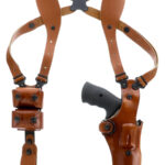 147497 Galco VHS4104 VHS 4.0 Shoulder System Vertical Ambidextrous, Size Fits Chest Up To 56", Tan Leather, Fits L Frame S&W Model 686 (4" Barrel)