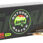 147641 Sierra A937532 Outdoor Master 223 Rem 55 gr Hollow Point Boat Tail 20 Per Box/ 10 Case