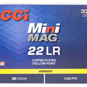 CCI 962 Mini-Mag Varmint 22 LR 36 gr Jacket Hollow Point 300 Per Box/ 10 Case
