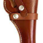 149454 Hunter Company 1100-8 Belt OWB Size 8 Chestnut Tan Leather Belt Loop Fits DA Revolver Fits 2.75-4" Barrel Right Hand Compatible w/ Hunter Buscadero/Straight Cartridge Belts