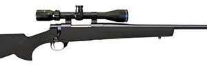 Howa M1500 GamePro .22-250 Remington bolt-action rifle with Hogue overmold stock and factory-mounted scope