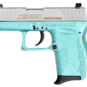 Diamondback DB380 Gen IV .380 ACP pistol with mint polymer frame and nickel boron slide, 2.8in barrel