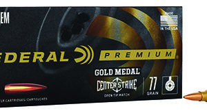 Federal GM223OTM3 Premium Gold Medal 223 Rem 77 gr Open Tip Match 20 Per Box/ 10 Case
