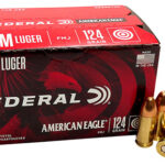 150607 Federal AE9AP100 American Eagle Handgun 9mm Luger 124 gr Full Metal Jacket 100 Per Box/ 5 Case