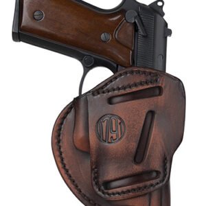 1791 Gunleather 3WH6VTGA 3-Way  IWB/OWB Size 06 Vintage Leather Belt Loop Fits Beretta 92 Fits Walther PPQ Fits Sig P320 Ambidextrous Hand