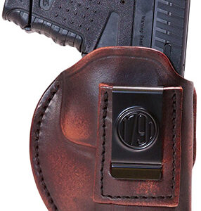 1791 Gunleather 4WH6VTGR 4-Way  IWB/OWB Size 06 Black Leather Belt Clip Compatible w/Glock 21/Walther PDP Ambidextrous