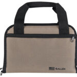 152365 Allen 3644 Pistol Tote Taupe Endura w/Exterior Pocket 11.50" Long Lockable Holds 1 Handgun