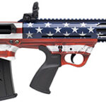 152740 Gforce Arms GFY1USA GFY-1 12 Gauge 3" 5+1 18.50", Red, White & Blue American Flag, Bullpup with Pistol Grip Stock, Picatinny Rail with Flip Up Sights