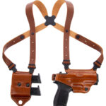 153618 Galco MCII820 Miami Classic II Shoulder System Fits Chest Up To 56" Tan Leather Harness Fits Sig P320/M17/M18/Taurus G2/G3/G3C Right Hand