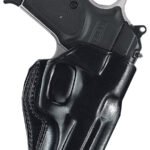 153628 1 Galco SG858B Stinger OWB Black Leather Belt Slide Fits S&W M&P .380 Shield EZ Fits 3-3.30" Barrel Right Hand