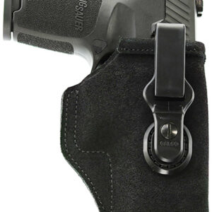 Galco TUC854B Tuck-N-Go 2.0 IWB Black Leather UniClip/Stealth Clip Fits HK VP9 Ambidextrous
