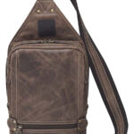 155860 Gun Tote'n Mamas/Kingport GTMCZY108 Sling Backpack Brown Leather Includes Standard Holster